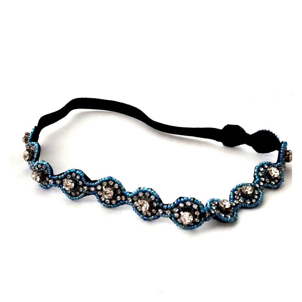 Beautiful Beaded and Rhinestone Stretch Headband